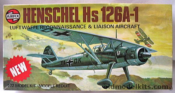 Airfix 1/72 Henschel HS-126A-1 or B-1 - 2.(H)/10 Tannenbert Norway April 1940 or 2.(H)/41 Eastern Front 1942, 03028-7 plastic model kit